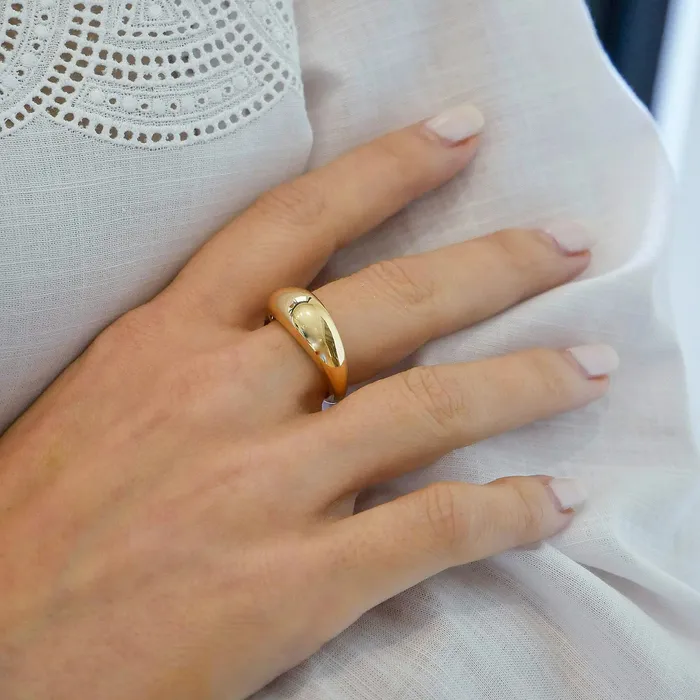 Rings ef collection Gold Jumbo Dome Ring