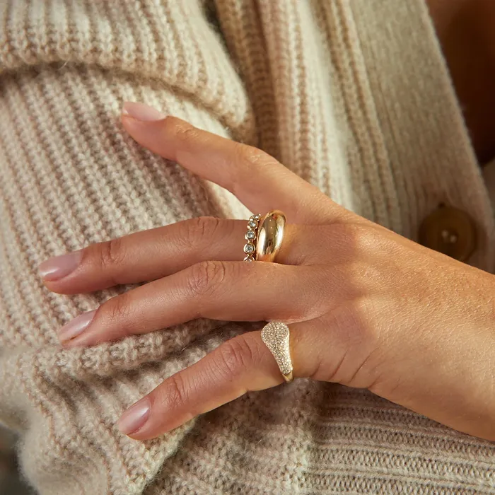Rings ef collection Gold Jumbo Dome Ring