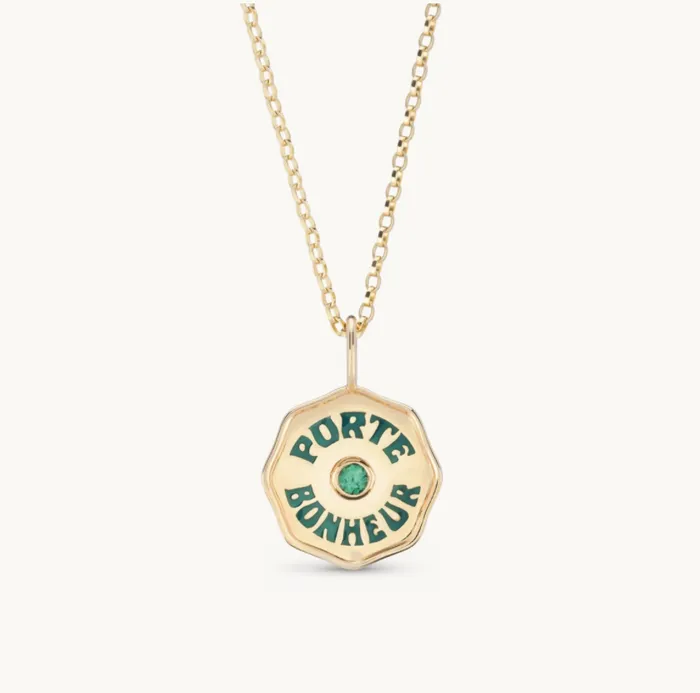 Rings Marlo Laz mini porte bonheur with emerald