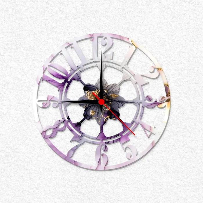 Rings Resinarthub MDF Wall Clock Base Geometric Design Rings Resinarthub MDF Wall Clock Base Geometric Design