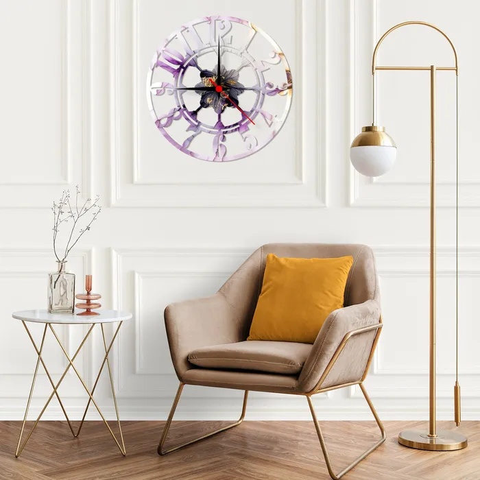 Rings Resinarthub MDF Wall Clock Base Geometric Design Rings Resinarthub MDF Wall Clock Base Geometric Design