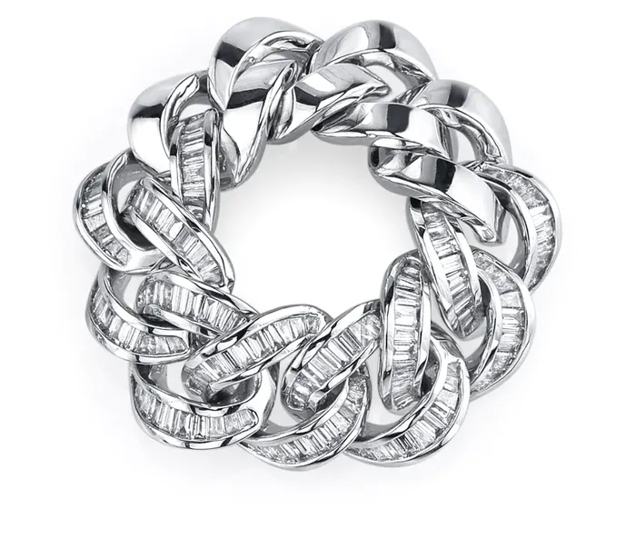 Rings Shay DIAMOND PARTIAL BAGUETTE ESSENTIAL LINK RING