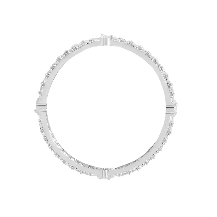Rings Yellow Chimes Yellow Chimes Bangles for Women and Girls American Diamond Bangles for women Silver Tone White AD Studded Bangles for girls Birthday Gift For girls and women Anniversary Gift for Wife