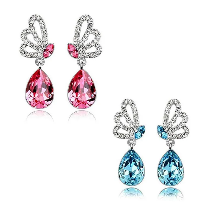 Rings Yellow Chimes Yellow Chimes Combo of 2 Pairs Splendid Collection A5 Grade Crystals Butterfly Drop Earrings for Women and Girls Rings Yellow Chimes Yellow Chimes Combo of 2 Pairs Splendid Collection A5 Grade Crystals Butterfly Drop Earrings for Women and Girls