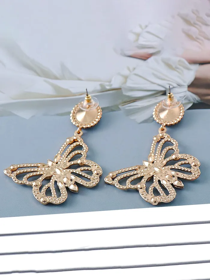 Rings Yellow Chimes Yellow Chimes Earrings for Women and Girls Multicolor Crystal Drop Earrings for Women Gold Plated Butterfly Shaped Drop Earrings Birthday Gift for girls and women Anniversary Gift for Wife