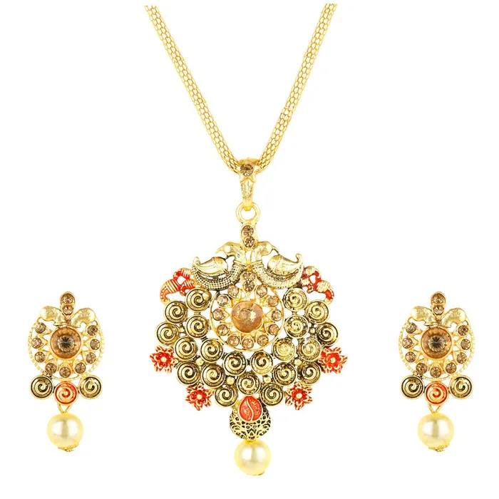 Rings Yellow Chimes Yellow Chimes Peacock Design Kundan Studded Meenakari Work Gold Plated Jewellery Pendant Set for Women and Girls Rings Yellow Chimes Yellow Chimes Peacock Design Kundan Studded Meenakari Work Gold Plated Jewellery Pendant Set for Women and Girls
