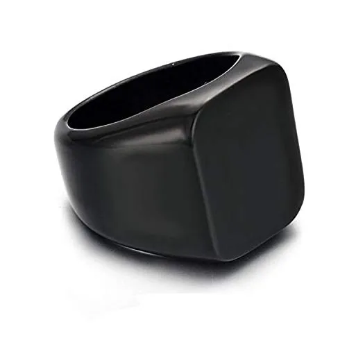 Rings Yellow Chimes Yellow Chimes Rings for Men Combo of 2 pcs Rock Cool Casual Sport Noble Black Band Stainless Steel Rings for Men and Boys