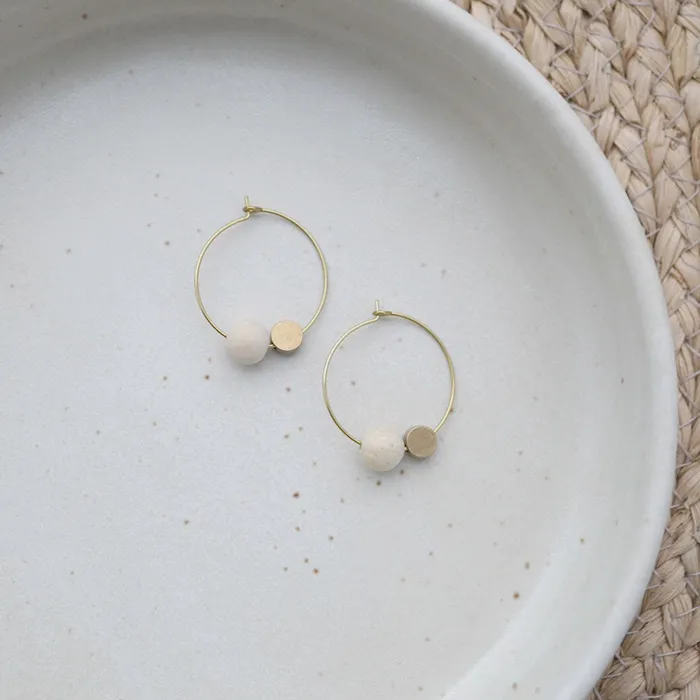 Riverstone Jaspis Creolen Frulein Tapir Frulein Tapir Earrings