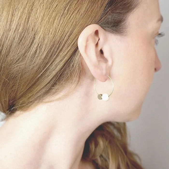 Riverstone Jaspis Creolen Frulein Tapir Frulein Tapir Earrings