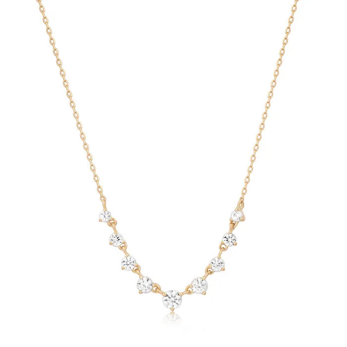 ROSAMUND Rose Cut White Sapphire Necklace AURELIE GI Necklaces
