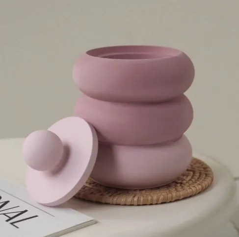 Round Stone Shaped Storage Silicone mold Resin Art Hub Rings