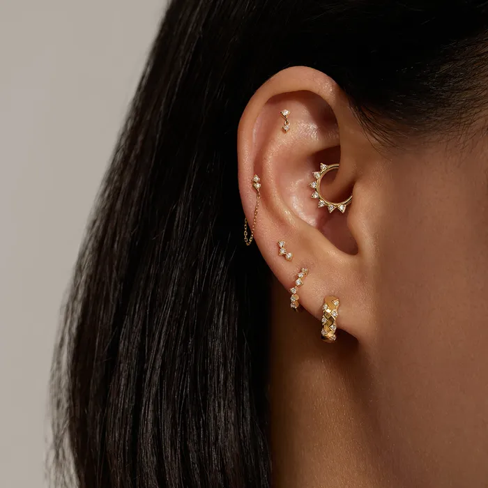 SAMARA LabGrown Diamond Huggie Hoop AURELIE GI Earrings