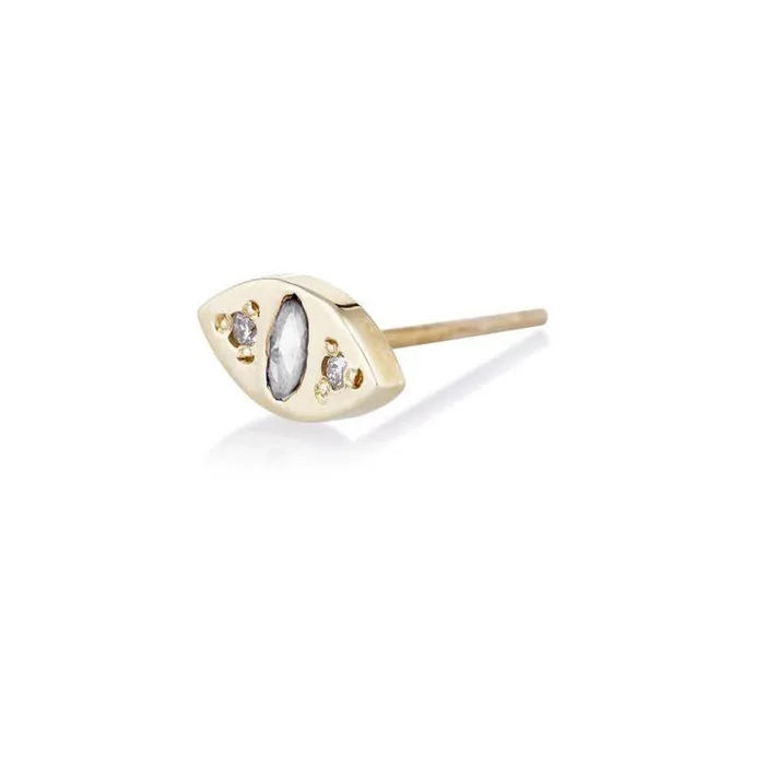 Scosha Earrings Cat Eye Diamond Stud