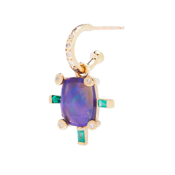 Scosha Rings Juno Charm with Black Opal
