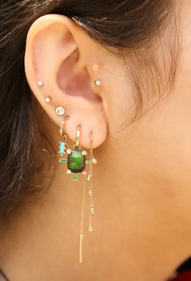 Scosha Rings Juno Charm with Black Opal