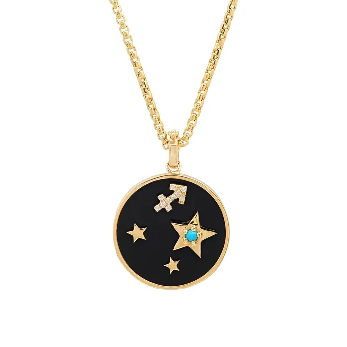 Small Onyx Zodiac Necklace Helena Rose Necklaces