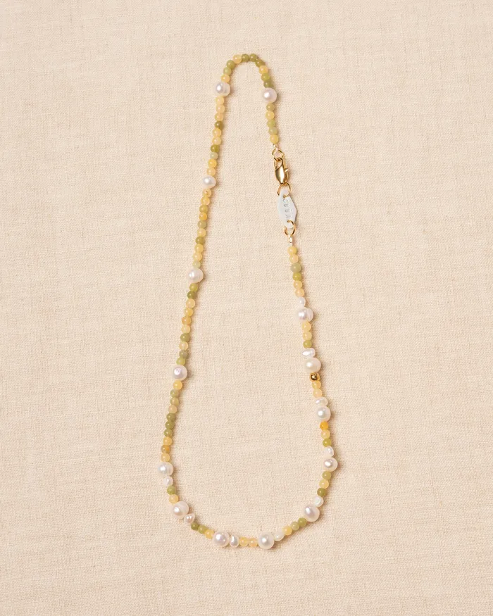 Solae Citrus Beaded Pearl Necklace CUN Necklaces