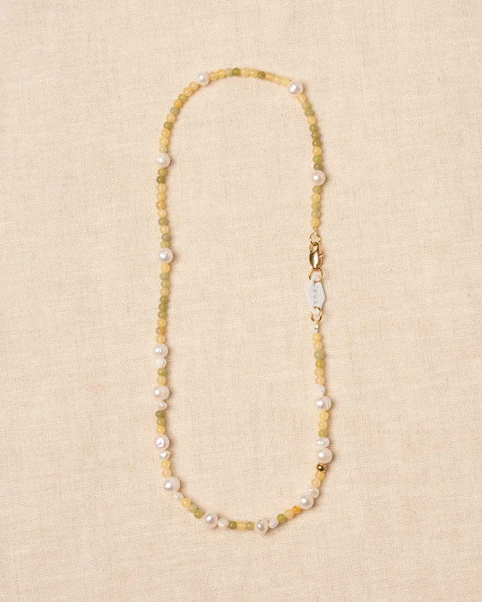 Solae Citrus Beaded Pearl Necklace CUN Necklaces
