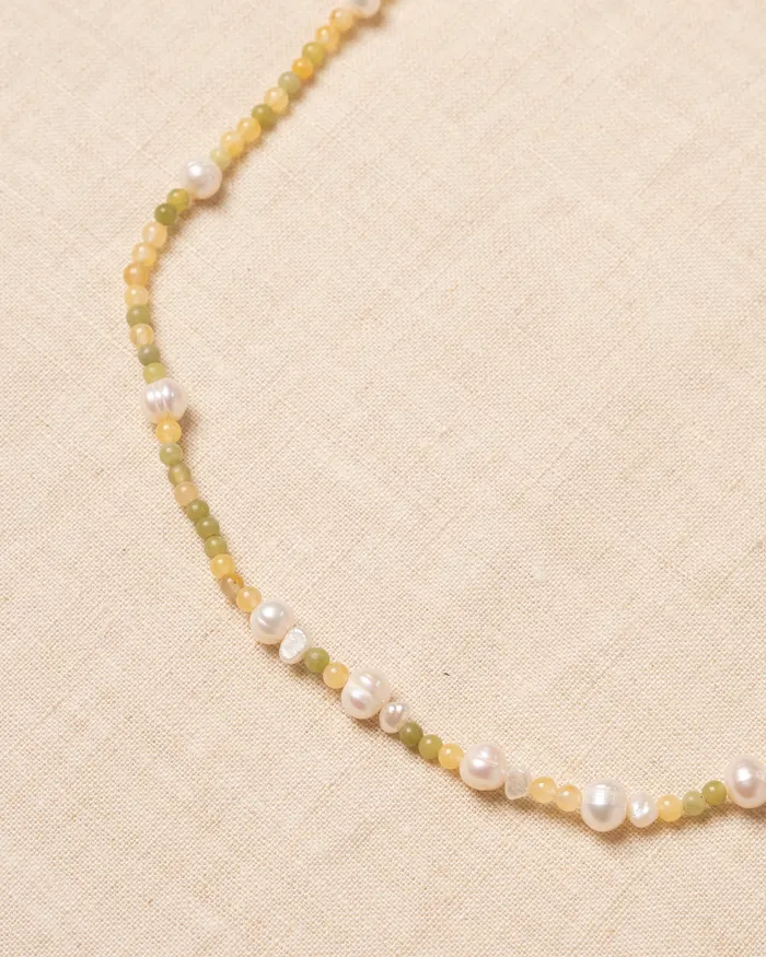 Solae Citrus Beaded Pearl Necklace CUN Necklaces