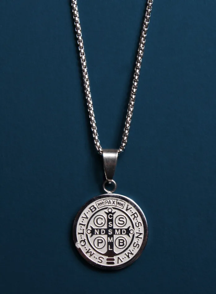 St Benedict Medal Mens Necklace LARGE WE ARE ALL SMITH Necklaces