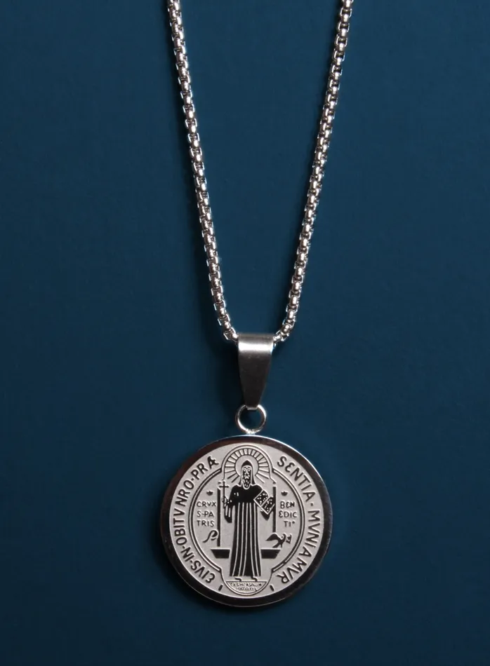 St Benedict Medal Mens Necklace LARGE WE ARE ALL SMITH Necklaces