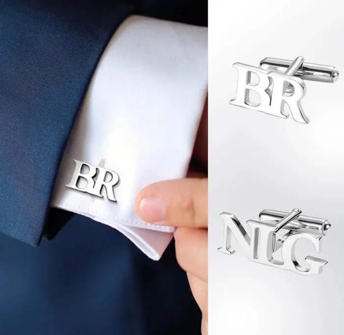 The Signature Collection Co Personalized Cuff Link Set Earrings