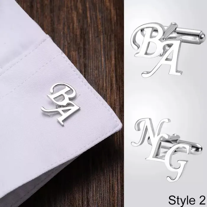The Signature Collection Co Personalized Cuff Link Set Earrings