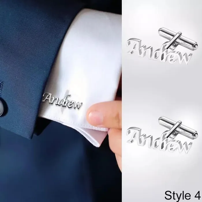 The Signature Collection Co Personalized Cuff Link Set Earrings