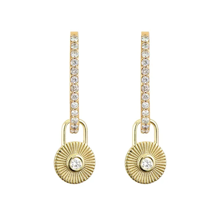 Tiny Diamond Charm Three Stories Jewelry Charm Necklaces