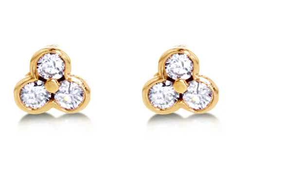 Tri Studs Carbon Hyde Earrings Tri Studs Carbon Hyde Earrings