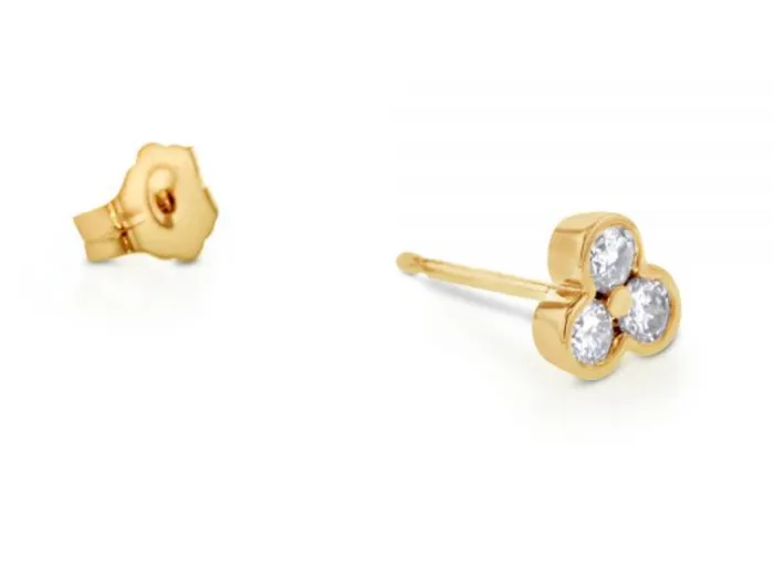 Tri Studs Carbon Hyde Earrings Tri Studs Carbon Hyde Earrings