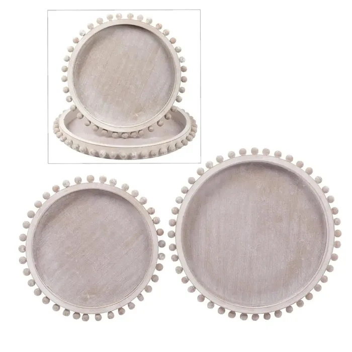 Truu Design Round Wood Beaded Tray Rings