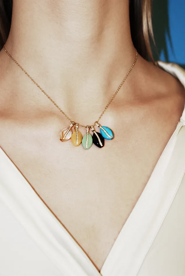 Van Den Abeele Onyx Cowrie pendant Necklaces