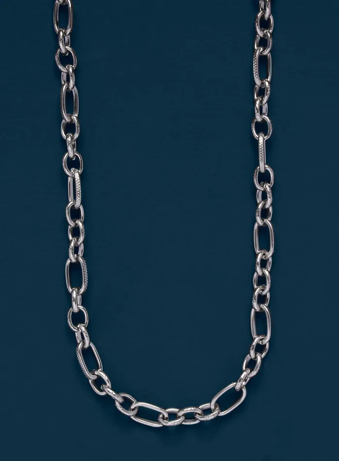 Waterproof 7mm 316L Stainless Steel Textured Cable Chain WE ARE ALL SMITH Necklaces
