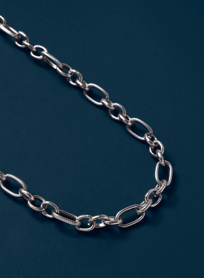 Waterproof 7mm 316L Stainless Steel Textured Cable Chain WE ARE ALL SMITH Necklaces