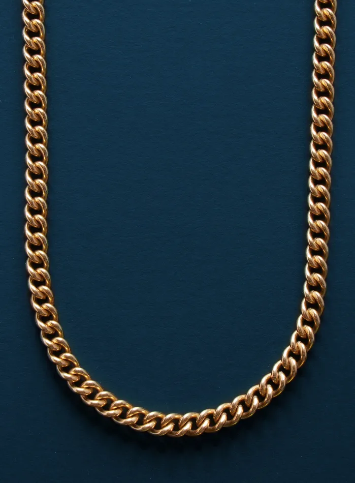 WE ARE ALL SMITH Mens Jewelry Clothing 14K Gold Filled 47mm Curb Chain Necklace for Men Necklaces