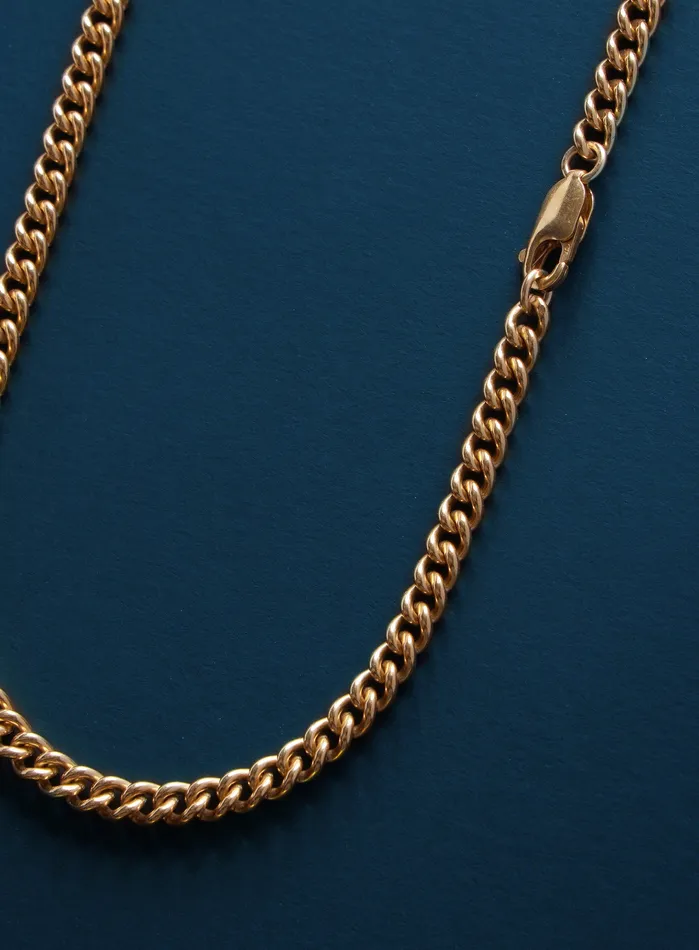WE ARE ALL SMITH Mens Jewelry Clothing 14K Gold Filled 47mm Curb Chain Necklace for Men Necklaces