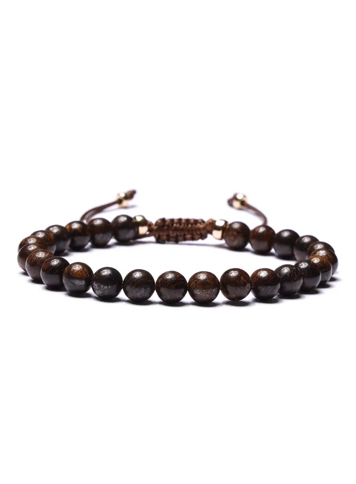 WE ARE ALL SMITH Mens Jewelry Clothing Bronzite and Gold Filled Bead Bracelet for Men Bracelets WE ARE ALL SMITH Mens Jewelry Clothing Bronzite and Gold Filled Bead Bracelet for Men Bracelets