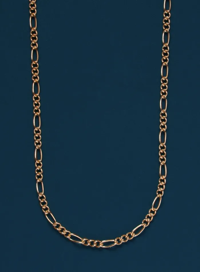 WE ARE ALL SMITH Mens Jewelry Clothing Necklaces 22mm 14k Gold Filled Figaro Chain Necklace for Men WE ARE ALL SMITH Mens Jewelry Clothing Necklaces 22mm 14k Gold Filled Figaro Chain Necklace for Men