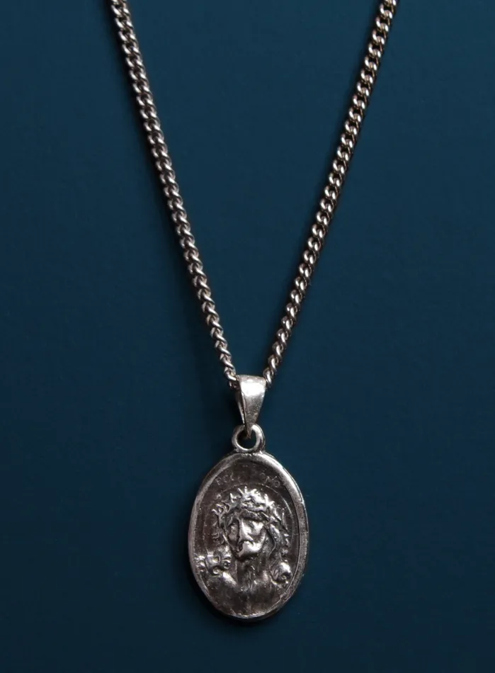 WE ARE ALL SMITH Mens Jewelry Clothing Necklaces 925 Sterling Silver Jesus and Mary necklace WE ARE ALL SMITH Mens Jewelry Clothing Necklaces 925 Sterling Silver Jesus and Mary necklace