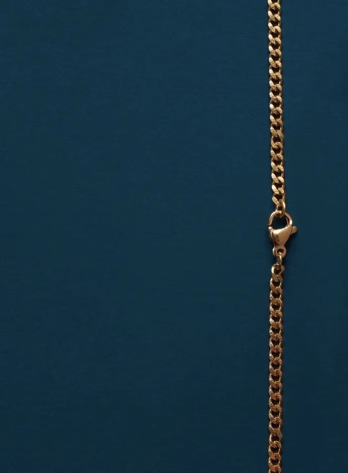 WE ARE ALL SMITH Mens Jewelry Clothing Necklaces Small Cuban Chain Gold Stainless Steel Cross Necklace