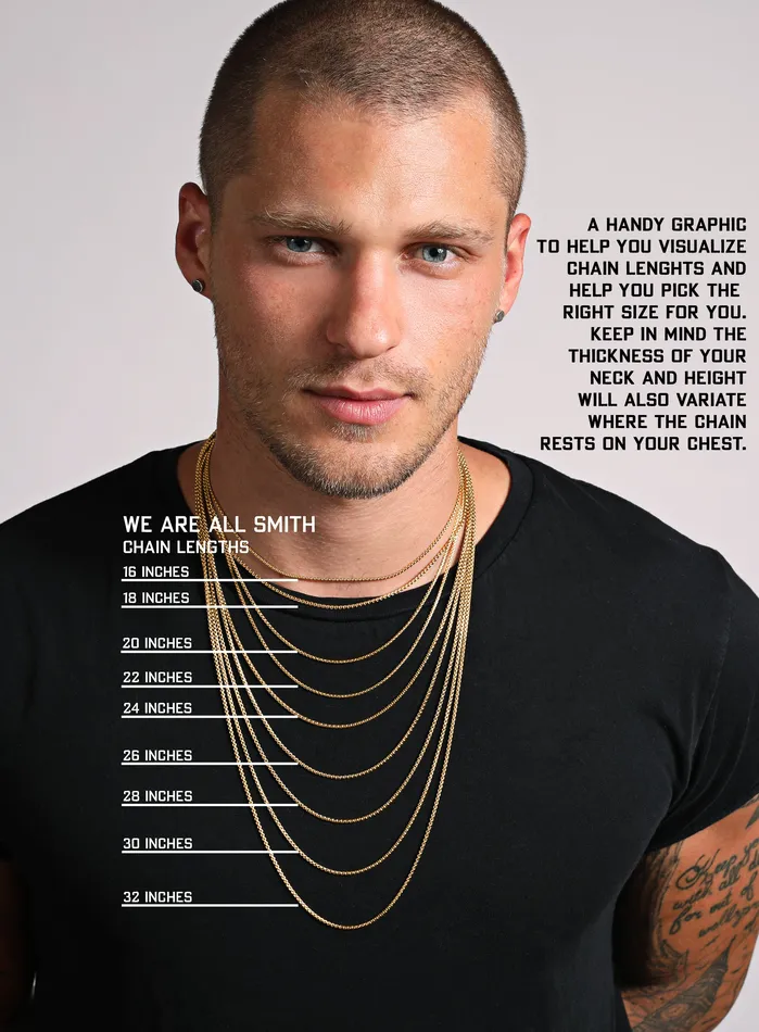 WE ARE ALL SMITH Mens Jewelry Clothing Necklaces Small Cuban Chain Gold Stainless Steel Cross Necklace