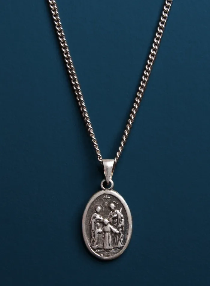 WE ARE ALL SMITH Necklaces Holy Spirit Sterling Silver Medal Necklace for Men