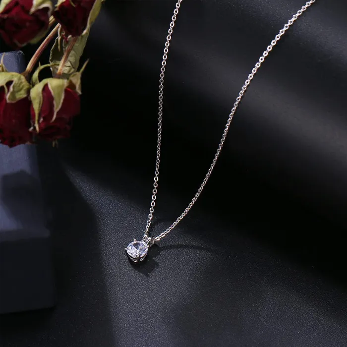 Yellow Chimes 925 Sterling Silver Hallmark and Certified Purity Cubic Zirconia Crystal Pendant with Silver Chain for Women and Girls Medium Yellow Chimes Earrings