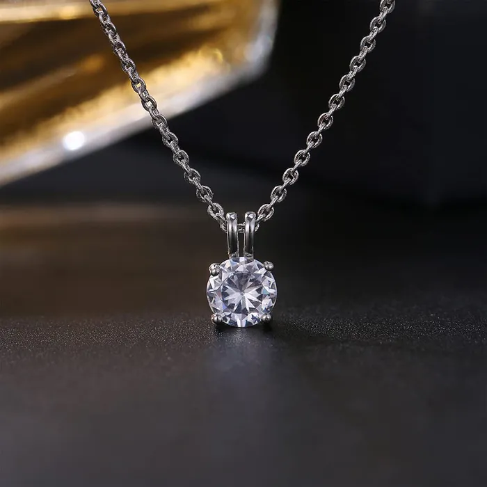 Yellow Chimes 925 Sterling Silver Hallmark and Certified Purity Cubic Zirconia Crystal Pendant with Silver Chain for Women and Girls Medium Yellow Chimes Earrings