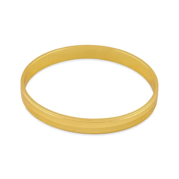 Yellow Chimes Bangle Bracelet for Women and Girls Fashion Golden Bangle Stainless Steel Bracelet Gold Plated Bangle Style Kada Bracelet for Women and Girls Yellow Chimes Earrings