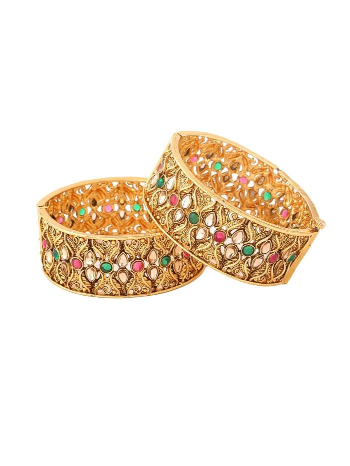 Yellow Chimes Bangles for Women Gold Toned Red Stone Studded Set of 2 Pcs Meenakari Touch Bangles for Women and Girls Yellow Chimes Necklaces Yellow Chimes Bangles for Women Gold Toned Red Stone Studded Set of 2 Pcs Meenakari Touch Bangles for Women and Girls Yellow Chimes Necklaces