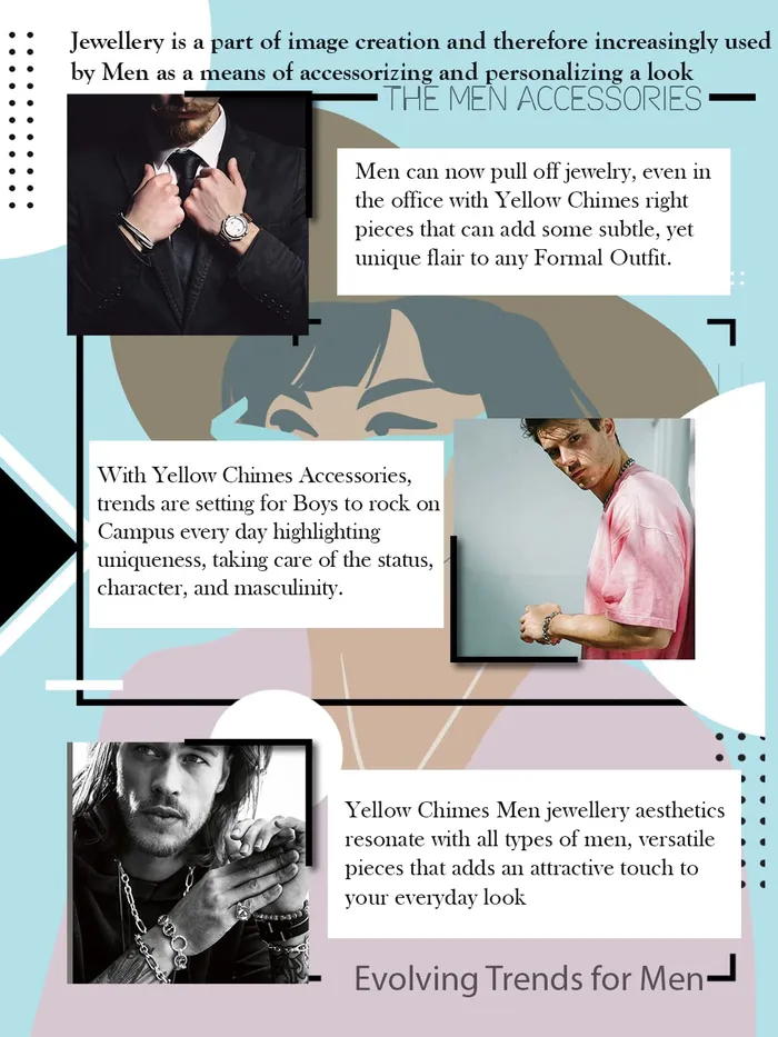 Yellow Chimes Bracelet for Men Stainless Steel Double Layer Figaro Golden Chain Bracelet for Men and Boys Yellow Chimes Earrings