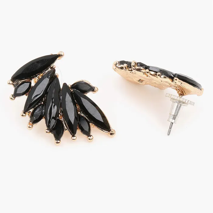 Yellow Chimes Bracelets Yellow Chimes Combo of Two Pair Elegant Gold Plated Floral Crystal Drop Stud Earrings for Women and Girls