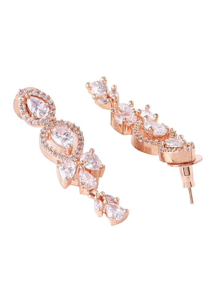 Yellow Chimes Bracelets Yellow Chimes Jewellery Set for Women Rhodium Plated ADAmerican Diamond Studded Multicolor Crystal Necklace Set with Earrings for Women and Girls Style 6